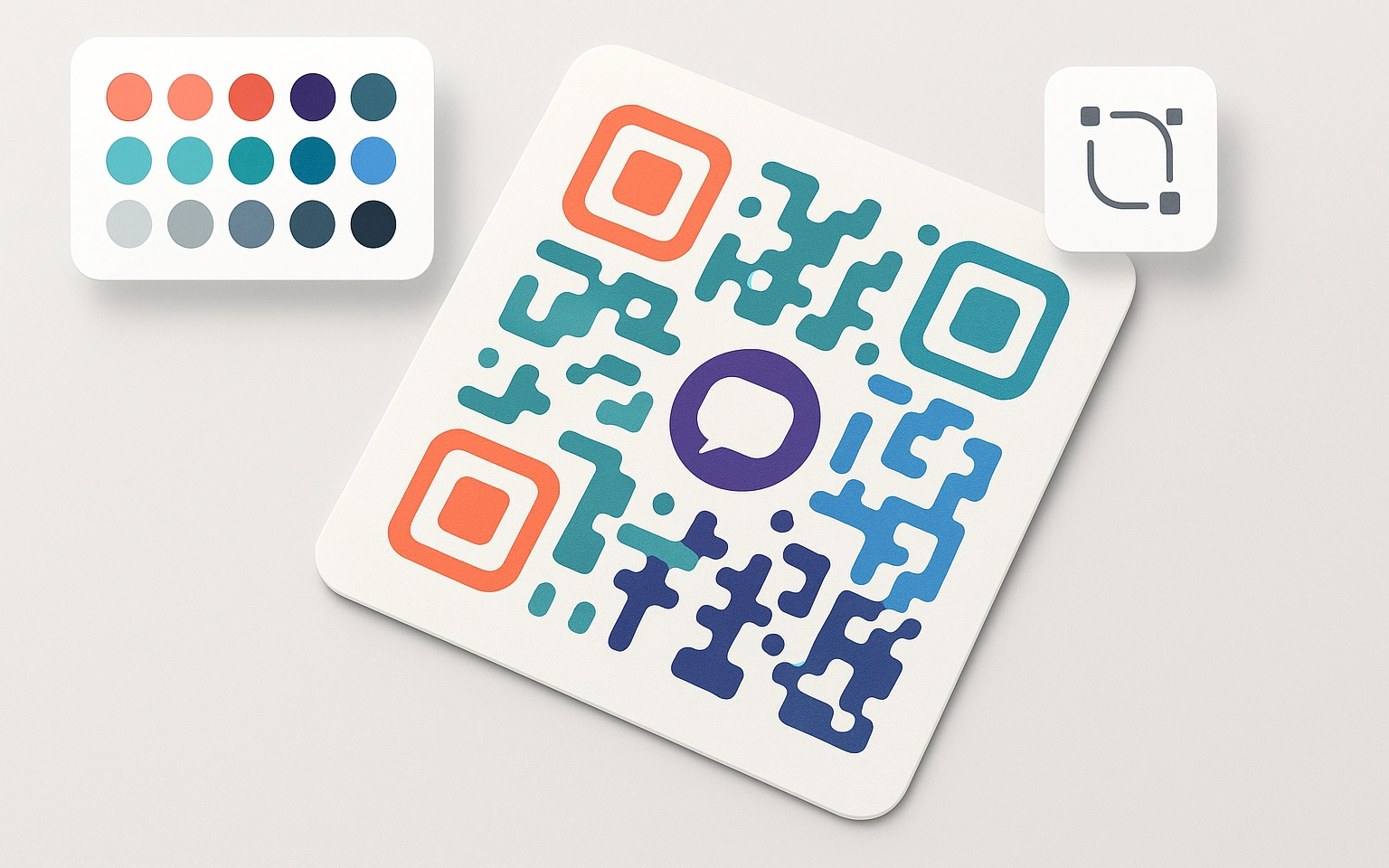 QR personalizado con logotipo y colores corporativos: ejemplo de diseño único