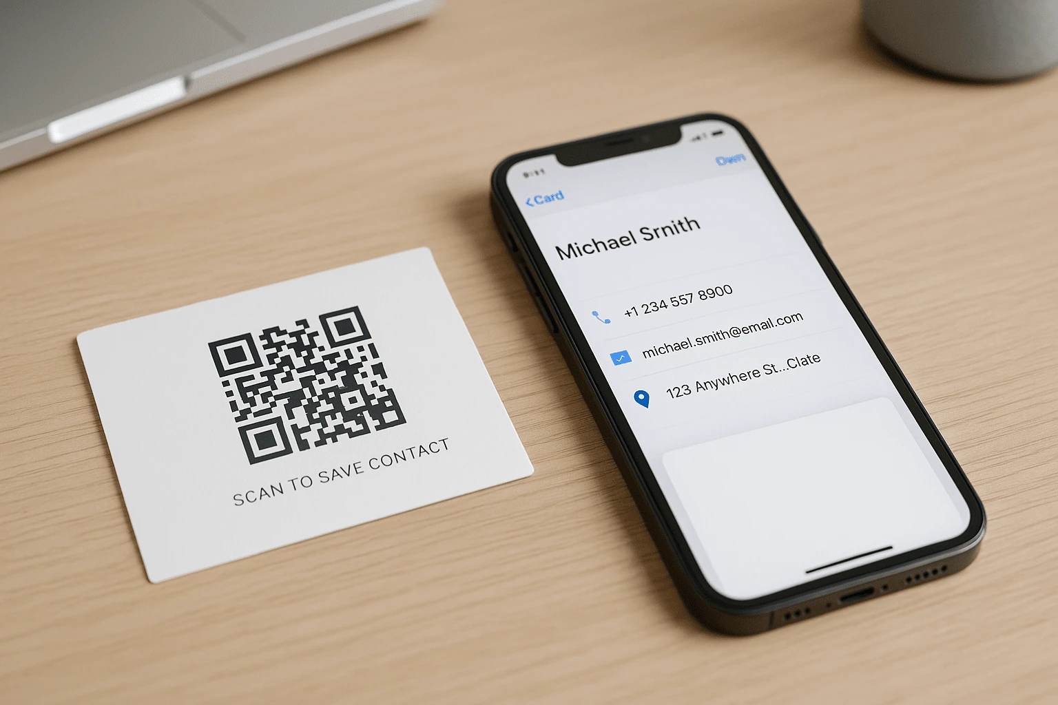 Código QR en la tarjeta de visita: crea tu vCard personal en unos pocos clics